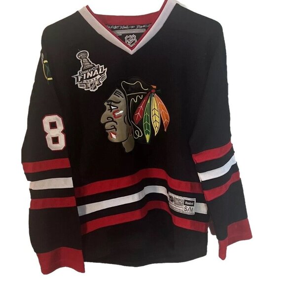 2015 Stanley Cup Blackhawks FIGHT STRAP Jersey NHL PATRICK KANE SIZE S